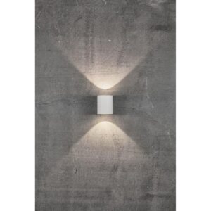 Nordlux Canto 2 Φωτιστικό Τοίχου Λευκό IP44 LED 12W 2700K –  49701001