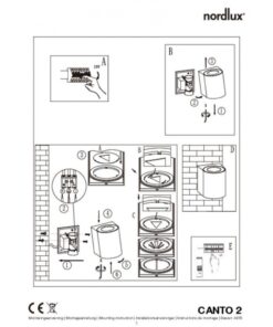 Nordlux Canto 2 Φωτιστικό Τοίχου Γκρι LED 500lm Αλουμίνιο – 49701010
