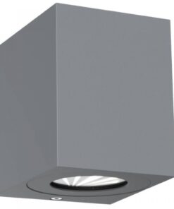 Nordlux Canto Kubi 2 Φωτιστικό Τοίχου Γκρι LED 500lm Αλουμίνιο – 49711010