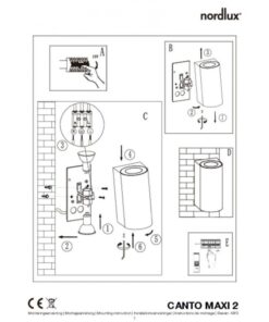Nordlux Canto Maxi 2 Φωτιστικό Τοίχου Γαλβανιζέ IP44 GU10 Μεταλλικό – 49721031