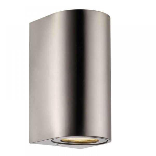 Nordlux Canto Maxi 2 Φωτιστικό Τοίχου Inox IP44 GU10  Μεταλλικό -  49721034