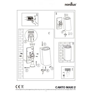 Nordlux Canto Maxi Kubi 2 Φωτιστικό Τοίχου  Ορείχαλκος IP44 GU10 –  49721035
