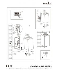 Nordlux Canto Maxi Kubi 2 Φωτιστικό Τοίχου Λευκό IP44 GU10 Αλουμίνιο – 49731001