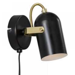 Nordlux Lotus Φωτιστικό Τοίχου Μαύρο/ Ορείχαλκος E14 Μεταλλικό – 50101003