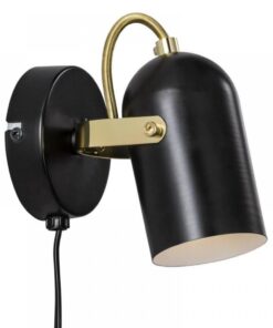 Nordlux Lotus Φωτιστικό Τοίχου Μαύρο/ Ορείχαλκος E14 Μεταλλικό – 50101003