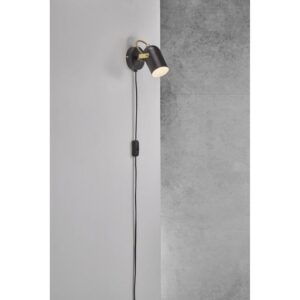 Nordlux Lotus Φωτιστικό Τοίχου Μαύρο/ Ορείχαλκος  E14  Μεταλλικό –  50101003