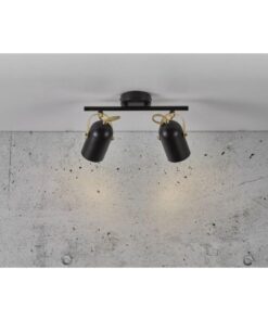 Nordlux Lotus 2-Spot Σποτ Φωτιστικό Μαύρο/ Ορείχαλκος E14 Μεταλλικό – 50110103