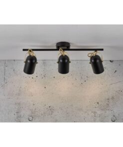 Nordlux Lotus 3-Spot Σποτ Φωτιστικό Μαύρο/ Ορείχαλκος E14 Μεταλλικό – 50120103