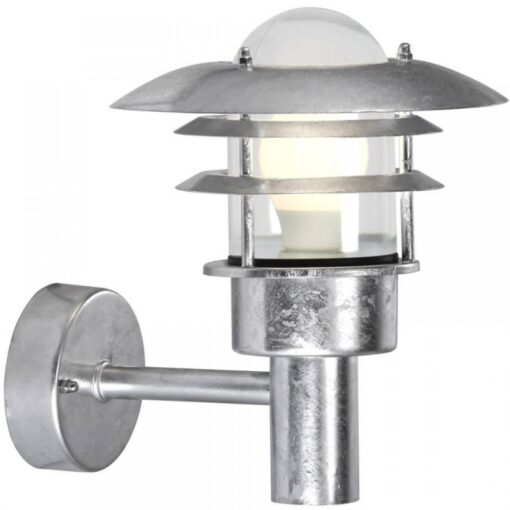 Nordlux Lønstrup 22 Sensor Φωτιστικό Τοίχου Γαλβανιζέ E27 Γυαλί – 71432031