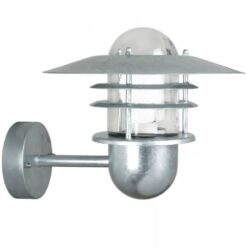 Nordlux Agger Φωτιστικό Τοίχου Γαλβανιζέ IP54 E27 Γυαλί – 74481031