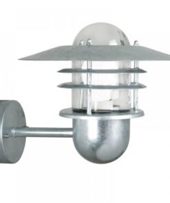 Nordlux Agger Φωτιστικό Τοίχου Γαλβανιζέ IP54 E27 Γυαλί – 74481031