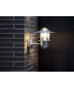 Nordlux Agger Φωτιστικό Τοίχου Γαλβανιζέ IP54 E27 Γυαλί – 74481031
