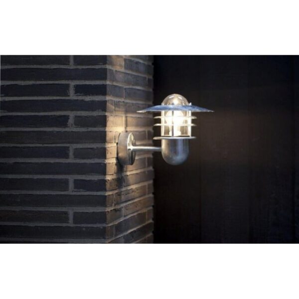 Nordlux Agger Φωτιστικό Τοίχου Γαλβανιζέ IP54 E27  Γυαλί –  74481031
