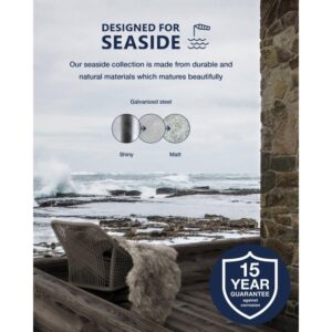 Nordlux Agger Φωτιστικό Τοίχου Γαλβανιζέ IP54 E27  Γυαλί –  74481031