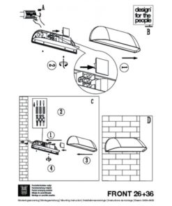 Nordlux Front 36 Φωτιστικό Τοίχου Λευκό LED 12W 3000K – 84091001