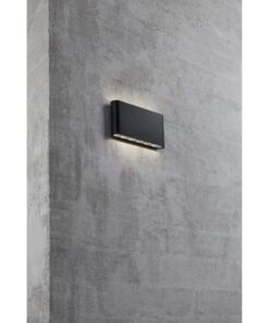 Nordlux Kinver Φωτιστικό Τοίχου Μαύρο LED 6W 3000K – 84181003