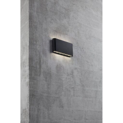Nordlux Kinver Φωτιστικό Τοίχου Μαύρο LED 6W 3000K  –  84181003