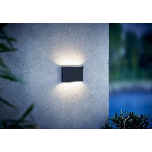 Nordlux Kinver Φωτιστικό Τοίχου Μαύρο LED 6W 3000K  –  84181003