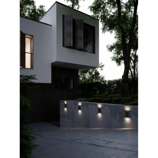 Nordlux Asbol Round Φωτιστικό Τοίχου Μαύρο IP44 LED 6.5W 3000K –  84971003