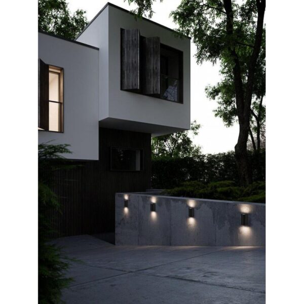 Nordlux Asbol Round Φωτιστικό Τοίχου Μαύρο IP44 LED 6.5W 3000K –  84971003