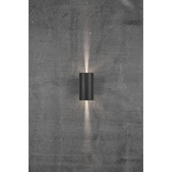 Nordlux Asbol Round Φωτιστικό Τοίχου Μαύρο IP44 LED 6.5W 3000K –  84971003