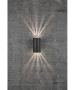 Nordlux Asbol Round Φωτιστικό Τοίχου Μαύρο IP44 LED 6.5W 3000K – 84971003