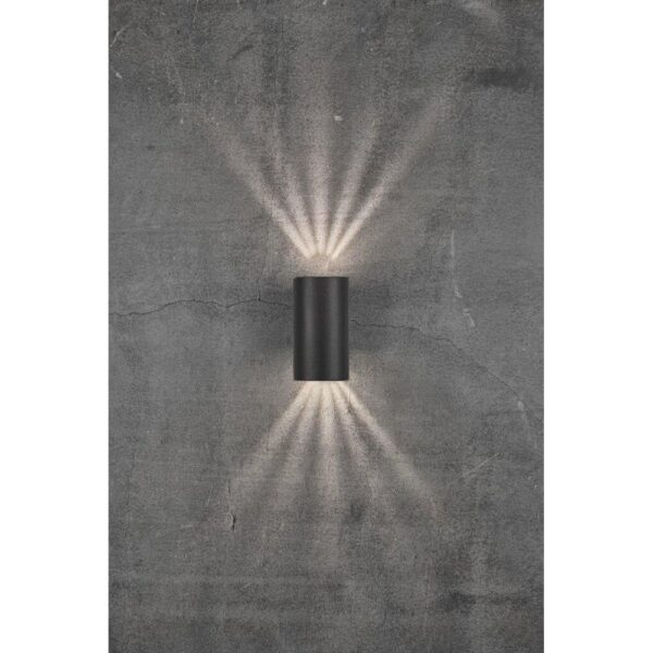 Nordlux Asbol Round Φωτιστικό Τοίχου Μαύρο IP44 LED 6.5W 3000K –  84971003