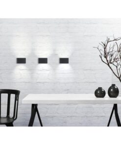 Nordlux Nene Φωτιστικό Τοίχου Μαύρο IP54 LED 48W 3000K- 872723