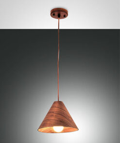 Κρεμαστό Φωτιστικό   Fabas Luce Esino E27 Ξύλο     – 3630-40-130
