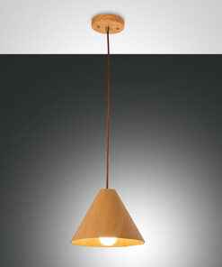 Κρεμαστό Φωτιστικό   Fabas Luce Esino E27 Ξύλο     – 3630-40-215