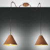 Κρεμαστό Φωτιστικό   Fabas Luce Esino 2X E27 Ξύλο     – 3630-46-130
