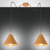 Κρεμαστό Φωτιστικό   Fabas Luce Esino 2X E27 Ξύλο     – 3630-46-215