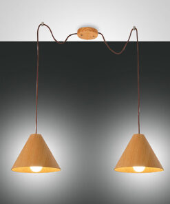 Κρεμαστό Φωτιστικό   Fabas Luce Esino 2X E27 Ξύλο     – 3630-46-215