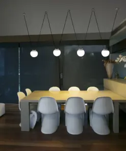 Faro Barcelona MINE GLASS SPACE Κρεμαστό 4Φωτο Φωτιστικό Οροφής, Λευκού Χρώματος- 28375-4L