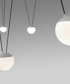 Faro Barcelona MINE GLASS SPACE Κρεμαστό 4Φωτο Φωτιστικό Οροφής, Λευκού Χρώματος- 28375-4L