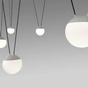 Faro Barcelona MINE GLASS SPACE Κρεμαστό 4Φωτο Φωτιστικό Οροφής, Λευκού Χρώματος- 28375-4L