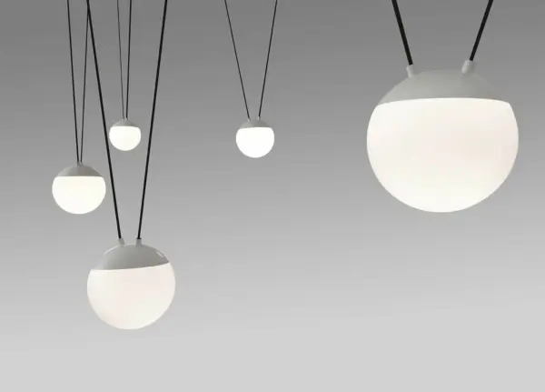 Faro Barcelona MINE GLASS SPACE Κρεμαστό 5Φωτο Φωτιστικό, Λευκού Χρώματος – 28375-5L