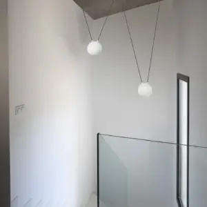 Faro Barcelona MINE GLASS SPACE Κρεμαστό 2Φωτο Φωτιστικό, Λευκού Χρώματος- 28375-2L