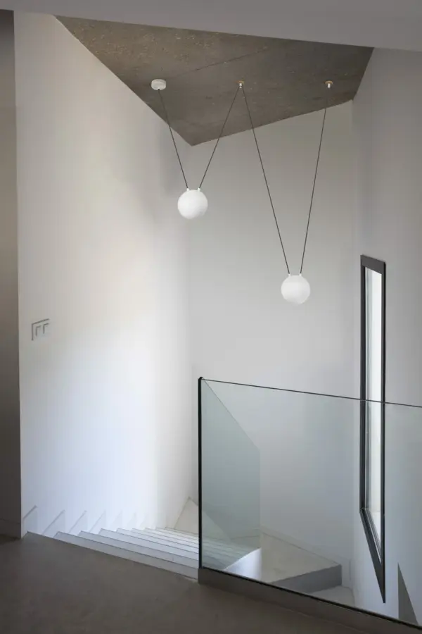 Faro Barcelona MINE GLASS SPACE Κρεμαστό 2Φωτο Φωτιστικό, Λευκού Χρώματος- 28375-2L