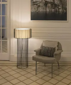 Faro Barcelona LINDA Επιδαπέδιο Φωτιστικό Μαύρου-Μπεζ Χρώματος E27 – 29312