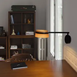 Faro Barcelona LOOP Επιτοίχιο Αρθρωτό Φωτιστικό, Step Dimmable, Ξύλινη Απόχρωση LED 6W 2700K – 29566