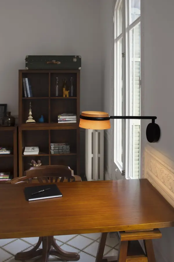 Faro Barcelona LOOP Επιτοίχιο Αρθρωτό Φωτιστικό, Step Dimmable, Ξύλινη Απόχρωση LED 6W 2700K – 29566