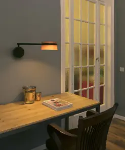 Faro Barcelona LOOP Επιτοίχιο Αρθρωτό Φωτιστικό, Step Dimmable, Ξύλινη Απόχρωση LED 6W 2700K – 29566