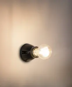 Faro Barcelona KERA Επιτοίχιο Φωτιστικό Μαύρου Χρώματος 1ΧE27- 62301