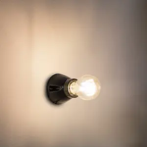 Faro Barcelona KERA Επιτοίχιο Φωτιστικό Μαύρου Χρώματος 1ΧE27- 62301