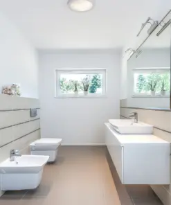 Faro Barcelona LOGOS-1 Φωτιστικό Οροφής/Τοίχου Νίκελ Σατινέ 1XE27 IP44 FARO – 62980