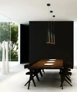 Faro Barcelona PLUMA Χρυσό-Μαύρο Κρεμαστό Φωτιστικό LED 6W 3000K- 64172