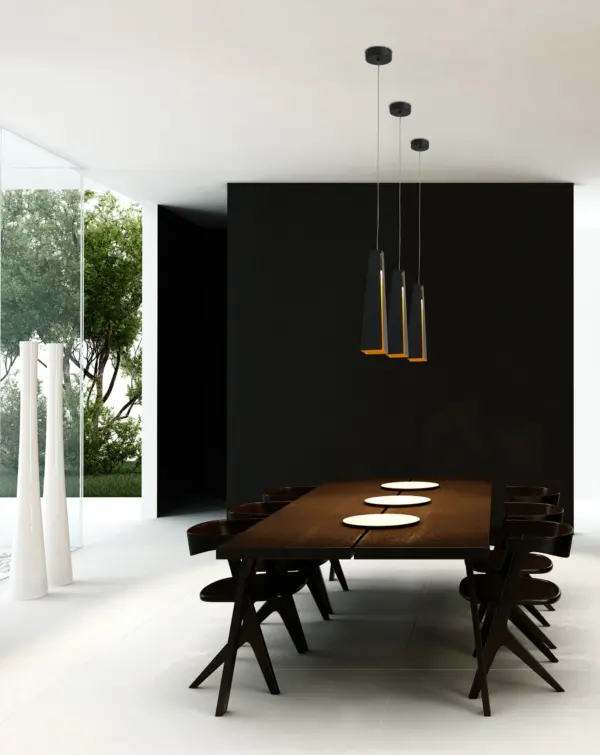 Faro Barcelona PLUMA Χρυσό-Μαύρο Κρεμαστό Φωτιστικό LED 6W 3000K- 64172