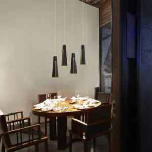 Faro Barcelona PLUMA Χρυσό-Μαύρο Κρεμαστό Φωτιστικό LED 6W 3000K- 64172