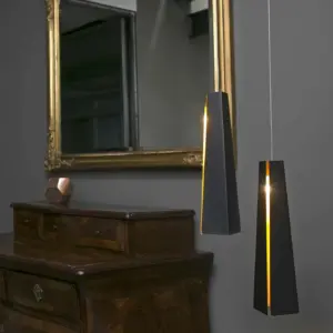 Faro Barcelona PLUMA Χρυσό-Μαύρο Κρεμαστό Φωτιστικό LED 6W 3000K- 64172